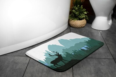 Bathroom rug Forest jeleń