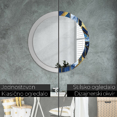 Round decorative wall mirror Modern marble