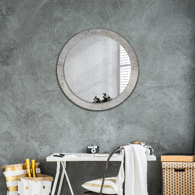 Round mirror print Gray concrete