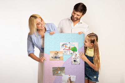 Cork notice board Pastel colors papers