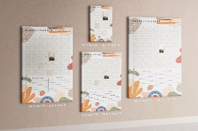 Cork pin board Monthly planner