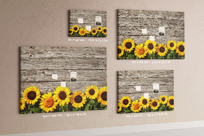 Cork notice board Sunflowers
