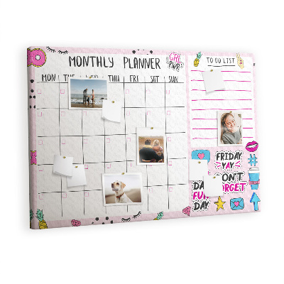 Pin board Girl monthly planner