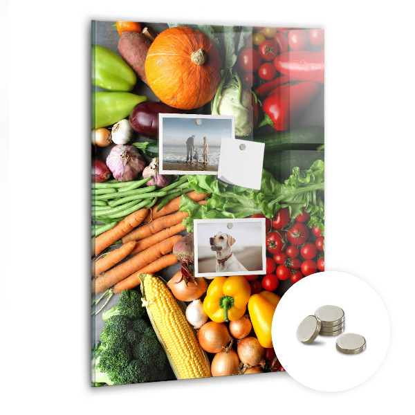 Kitchen magnetic board Autumn vegetables