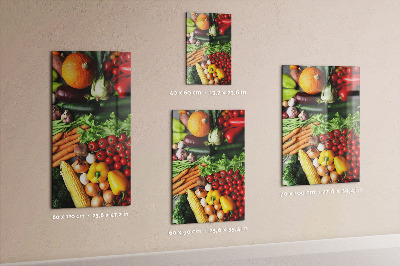 Kitchen magnetic board Autumn vegetables