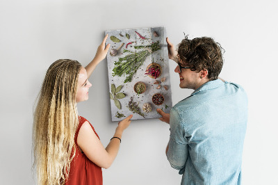 Kitchen magnetic board Herbs