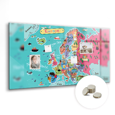 Magnetic photo board Map of Europe