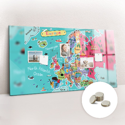 Magnetic photo board Map of Europe