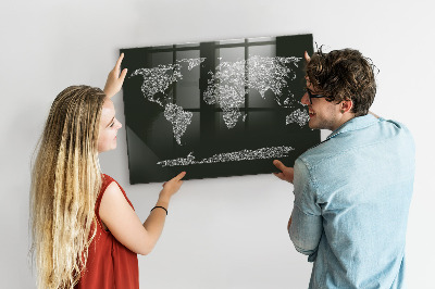 Magnetic photo board Names of the continents
