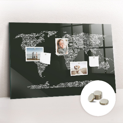 Magnetic photo board Names of the continents