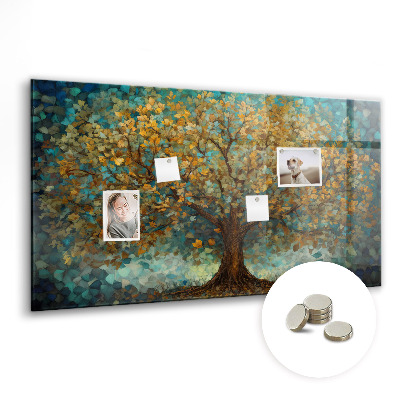 Magnetic notice board Mosaic tree