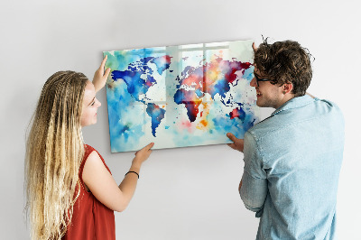 Magnetic photo board Painted map