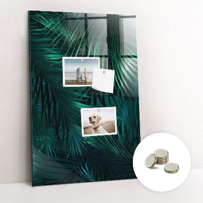 Magnetic board for wall Tropical leaves