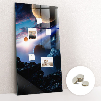 Magnetic notice board Space galaxy