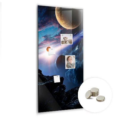Magnetic notice board Space galaxy