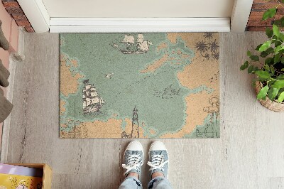 Door mat Old map