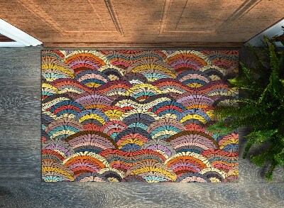Washable door mat indoor Colorful abstraction