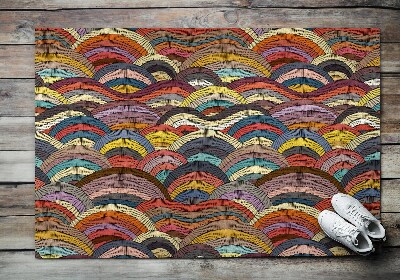 Washable door mat indoor Colorful abstraction