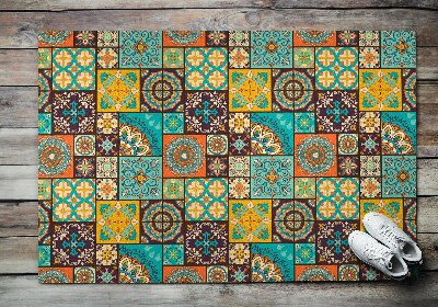 Washable door mat Colorful geometric patterns