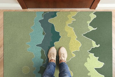 Washable door mat indoor Mountains abstraction