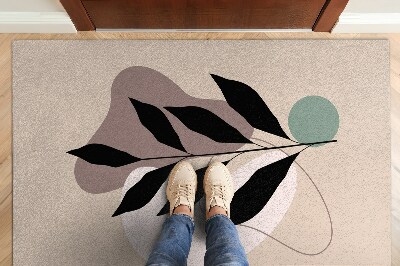 Washable door mat Leaf