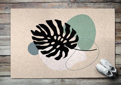 Washable door mat Fern leaf