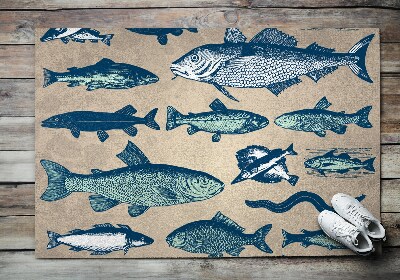 Door mat indoor Fish pattern