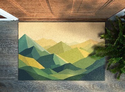 Doormat Geometric mountains