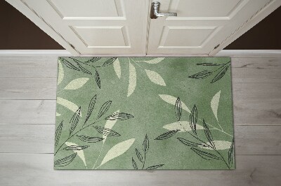 Door mat indoor Watercolor leaves