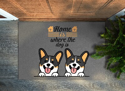 Door mat Home is where the dog is