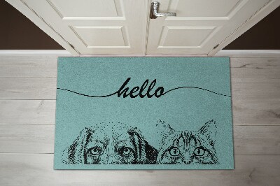 Door mat indoor Hello