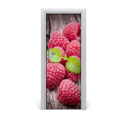 Self-adhesive door sticker Raspberries