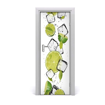 Self-adhesive door sticker Lime and ice