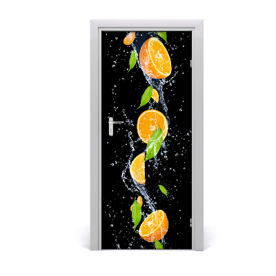 Self-adhesive door sticker Oranges