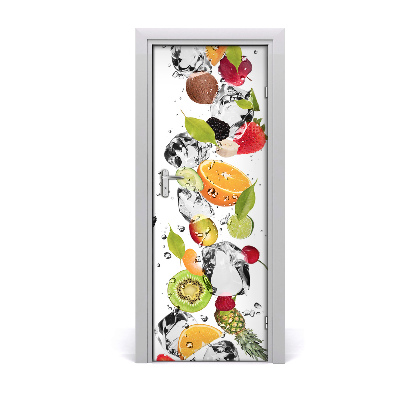 Self-adhesive door sticker Fruit and water