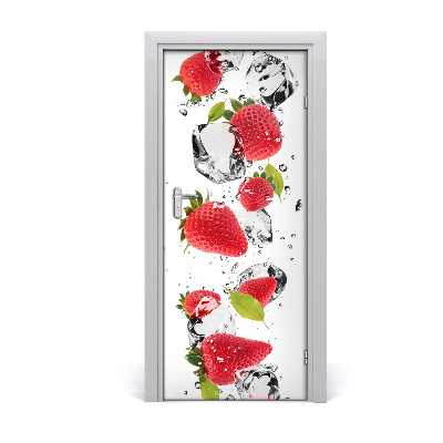 Self-adhesive door sticker Strawberries