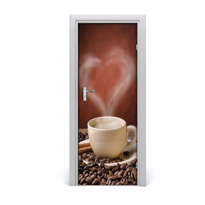 Self-adhesive door sticker Aromatic coffee