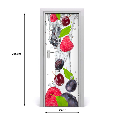 Self-adhesive door sticker Forest fruits