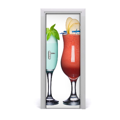 Self-adhesive door sticker Colorful cocktails