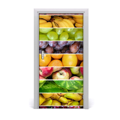 Self-adhesive door sticker Colorful fruits