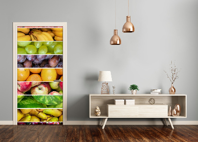 Self-adhesive door sticker Colorful fruits