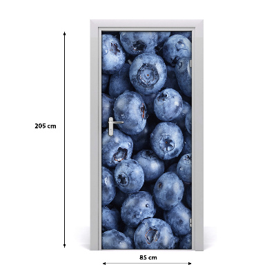 Self-adhesive door sticker Blueberries