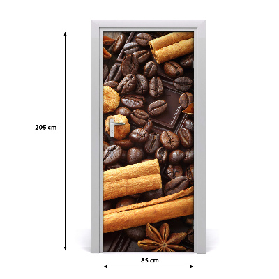 Self-adhesive door sticker Dark chocolate