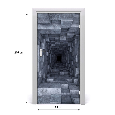 Self-adhesive door sticker Tunnel wall