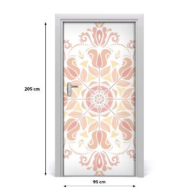 Self-adhesive door sticker Oriental pattern