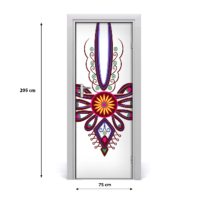 Self-adhesive door sticker Polish folk pattern
