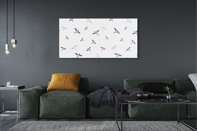 Acrylic print Birds with flowers