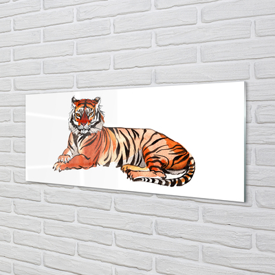 Acrylic print Painted tiger