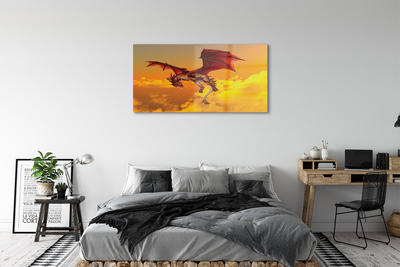 Acrylic print Clouds sky dragon