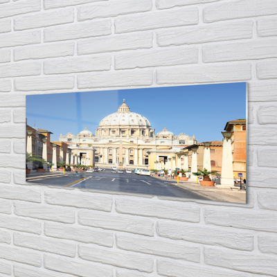 Acrylic print Rome streets building cathedral